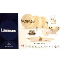 Столовый сервиз Luminarc HEVEA BEIGE 46 предметов 6 персон ОАЭ N4872