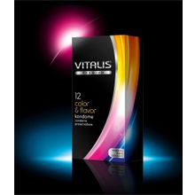 R&S GmbH Цветные ароматизированные презервативы VITALIS PREMIUM color   flavor - 12 шт.