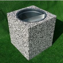 Урна бетонная Квадро (Мрамор шахматка)