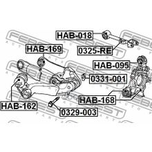 Гайка С Эксцентриком Honda Cr-V Re3 Re4 2007-2012 Febest арт. 0331001