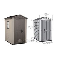 Пластиковый сарай-хозблок для дачи Factor 4х6