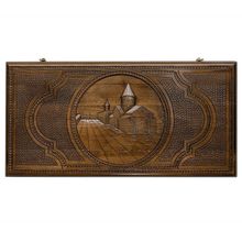 Нарды резные "Лев" Патина