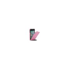 Кожаный чехол для iPhone 5 (книжка) Pink