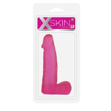 Dream Toys Розовый фаллоимитатор средних размеров XSKIN 6 PVC DONG - 15 см.