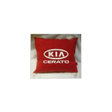  Подушка Kia cerato красная с белыми кистями