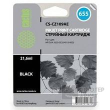 Cactus CZ109AE Картридж струйный  CS-CZ109AE черный для 655 HP DJ IA 3525 5525 4515 4525 21,6ml