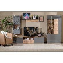 Алмаз. Любимый дом Фиджи Тумба под ТВ 1400 (Дуб Золотой Антрацит)