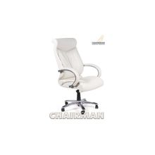 Офисное кресло компьютерное CHAIRMAN 420 (CH 420), кожа черная, белая, бежевая