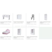 Стол туалетный с подсветкой 12 Розалия