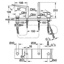 Смеситель Grohe Allure Brilliant 19787000 на борт ванны