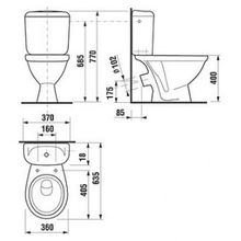 Унитаз-компакт Jika Lyra 2423.4  косой выпуск