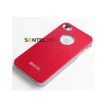 Накладка алюминиевая HOCO для iPhone 4 красная