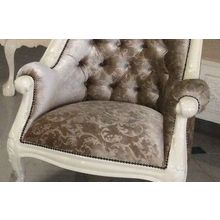 Кресло мягкое MK-2472-IV слоновая кость ткань с цветами