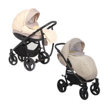 Rudis Коляска 2 в 1 Solo принт бежевый лен