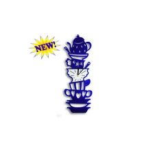 Часы "сервиз" 18х50см синие