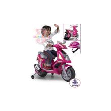 Injusa 6862 Аккумуляторный мотоцикл - скутер Scooter Duo Girl 6V со шлемом