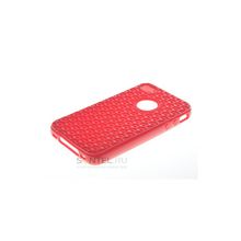 Силиконовая накладка для iPhone 4 4S вид №11 red