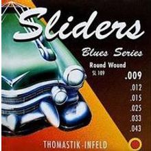 SL109 Blues Sliders Комплект струн для электрогитары, Light, сталь никель и шелк, 9-43, Thomastik