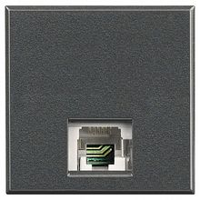 Розетка телефонная 1xRJ11 AXOLUTE, антрацит |  код. HS4258 11D |  Bticino