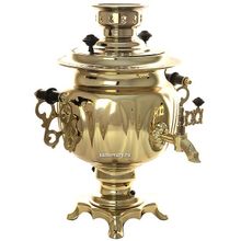 Электрический самовар 3 литра желтый "овал" с автоматическим отключением при закипании воды, арт. 120319к