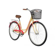 Велосипед FOXX Lady VINTAGE бежевый 28" 18" с корзиной