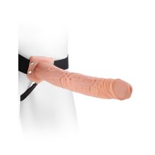 Pipedream Фаллопротез телесного цвета Hollow Strap-On - 29 см.