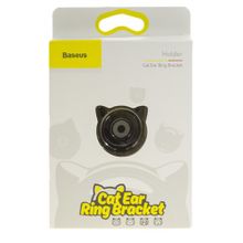Кольцо-держатель Baseus SUMA-01, Cat Ear Bing Bracket, черный