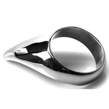 Серебристое эрекционное кольцо Teardrop Cockring Серебристый