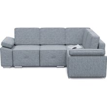 Смарт Диван угловой Хавьер-1 Серая рогожка Еврокнижка