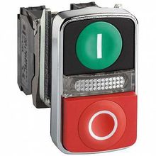 Кнопка двойная Harmony 22 мм? 240В, IP66, Красный+ Зеленый | код. XB4BW73731M5 | Schneider Electric