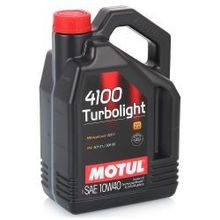 Моторное масло MOTUL 4100 Turbolight 10w40, 4 л, полусинтетическое, 100355