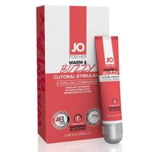 System JO Клиторальный крем JO WARM   BUZZY CLITORAL GEL - 10 мл.