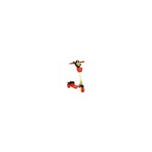 Самокат 3-х колесный Lider Kids XG5102T-002 красный черный, игрушка мишкой