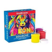 Erich Krause Гуашь Neon, 9 цветов, 20мл (39071)