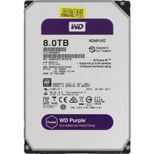 Жёсткий диск HDD 8 Tb SATA 6Gb   s Western Digital Purple    WD80PURZ    3.5" 5400rpm 128Mb