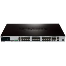 d-link (24-ports sfp l2+ stackable management switch with 4 combo ports 10 100 1000base-t sfp and 2-ports sfp+) dgs-3420-26sc b1a