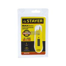 Тестер напряжения Stayer Мaster 45282 (цифровой, световой индикатор, 12-220В, 70мм)