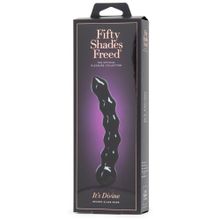 Fifty Shades of Grey Чёрный стеклянный стимулятор It s Divine Black Glass Beaded Dildo - 20,3 см. (черный)