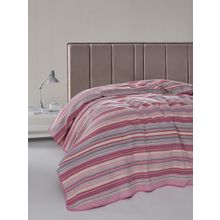 Пледы: Плед KARNA хлопок "RAINBOW" 200х220 см цвет светло-лавандовый