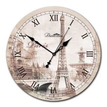 Настенные часы из стекла Династия 01-010 Осенний Париж