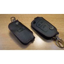 Кожаный чехольчик для выкидного ключа Шевроле, 3 кнопки (lb-014)
