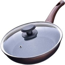 23564 Сковорода мрамор.крошка 24см с крышкой МВ(х8)