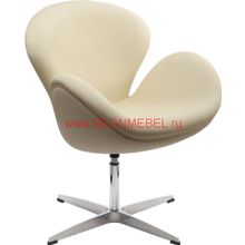 Кресло Swan (Arne Jacobsen) A062 бежевая экокожа