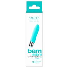 Бирюзовая вибропуля VeDO Bam Mini - 9,5 см. бирюзовый