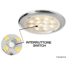 Osculati Procion AISI316 ceiling light with switch, 13.442.12