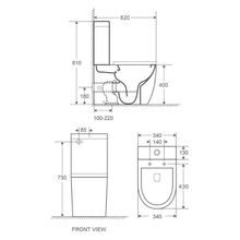 AZ-2128 Azario напольный унитаз в комплекте с бачком и сидением микролифт 620*340*810 2 МЕСТА