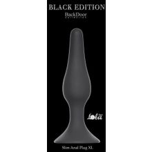 Lola toys Чёрная анальная пробка Slim Anal Plug XL - 15,5 см.