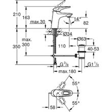 Смеситель Grohe Eurostyle New для раковины, 33558003