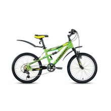 Подростковый горный (MTB) велосипед FORWARD Buran 1.0 зеленый черный 13,5" рама (2017)