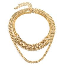 Многослойное колье под золото (арт. 83394-2)